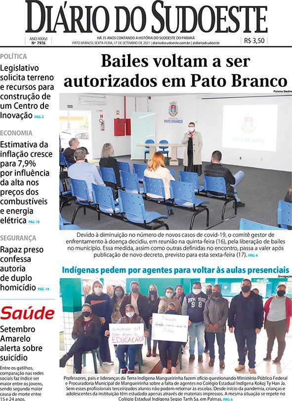Diário do Sudoeste, 17 de setembro de 2021, edição 7976
